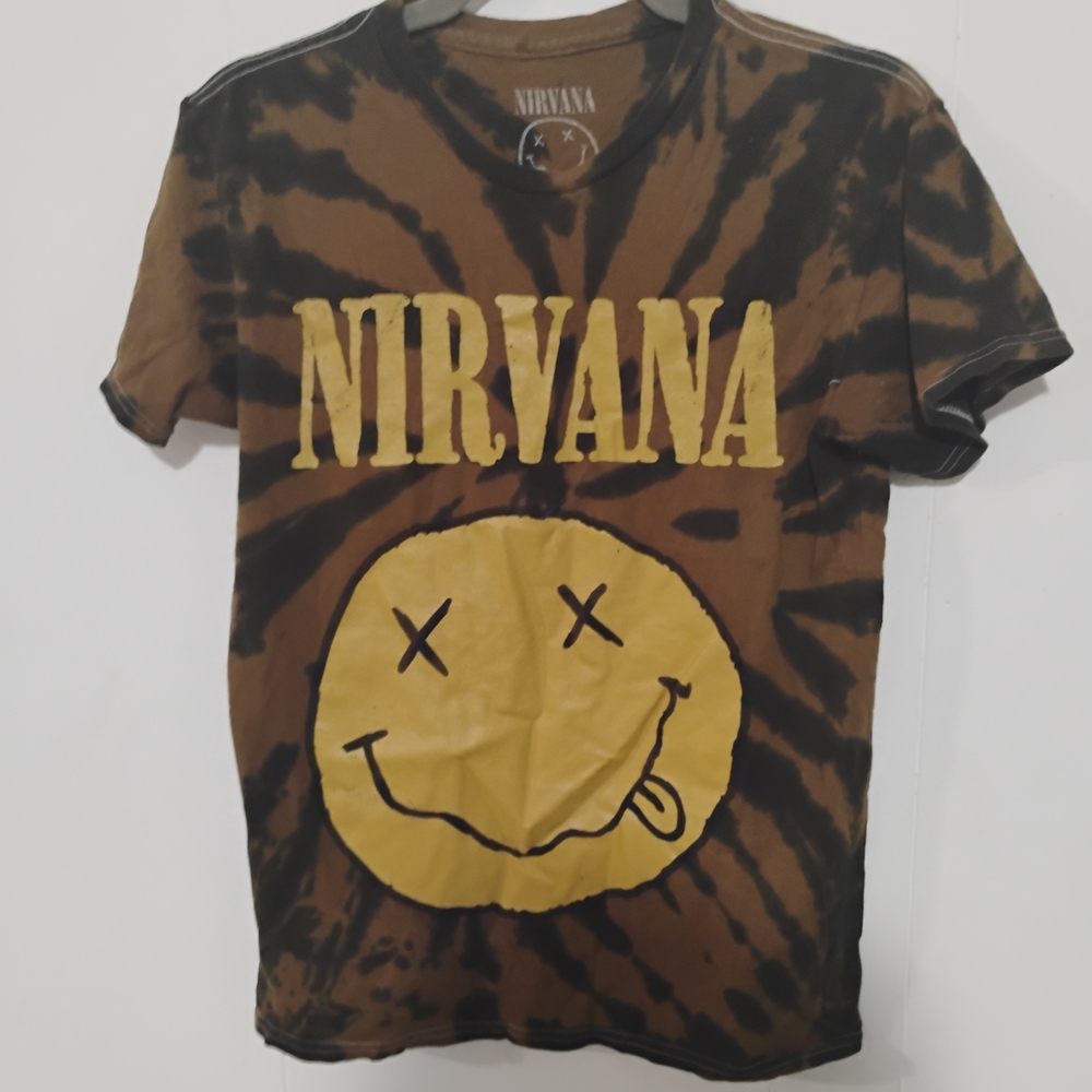 NIRVANA Brown and Black Tie-Dye Tee